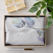 Paarse Hydrangea Weefselpapier in Waterverf Tissuepapier (Geschenk)