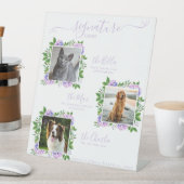 Paarse Hydrangeas 3 Foto Huisdier Signature Drink Reclamebord Met Voetstuk (Insitu)