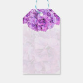 Paarse Hydrangeas bruiloft gunst geschenk Label Cadeaulabel (Achterkant)