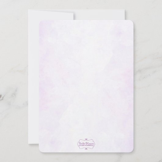 Paarse Hydrangeas bruiloft verlovingsfeest Kaart (Achterkant)