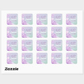 Paarse Hydrangeas Business Adverteren Vierkante Sticker (Vel)