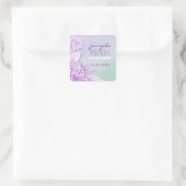 Paarse Hydrangeas Business Adverteren Vierkante Sticker (Tas)