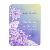 Paarse hydrangeas Floral Wedding Save the Date Magneet (Verticaal)