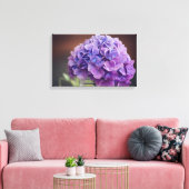 Paarse Hydrangeas in een Mason Jar Canvas Afdruk (Insitu (Woonkamer))