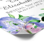 Paarse hydrangeas Iris Vrijgezellenfeest Welkomstt Poster (Hoek)