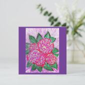 Paarse hydrangeas kaart (Staand voorkant)