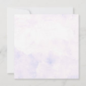 Paarse hydrangeas Monogram Weddenschap Kaart (Achterkant)