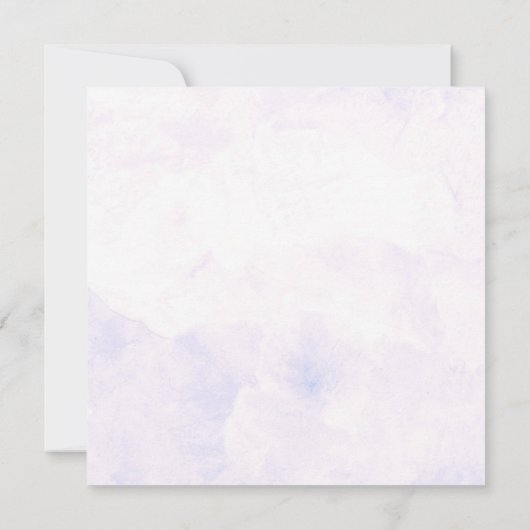 Paarse hydrangeas Monogram Weddenschap Kaart (Achterkant)