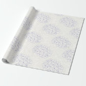 Paarse Hydrangea's omlijnen Cadeaupapier (Uitgerold)