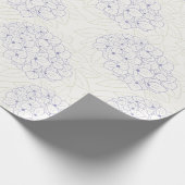 Paarse Hydrangea's omlijnen Cadeaupapier (Hoek)