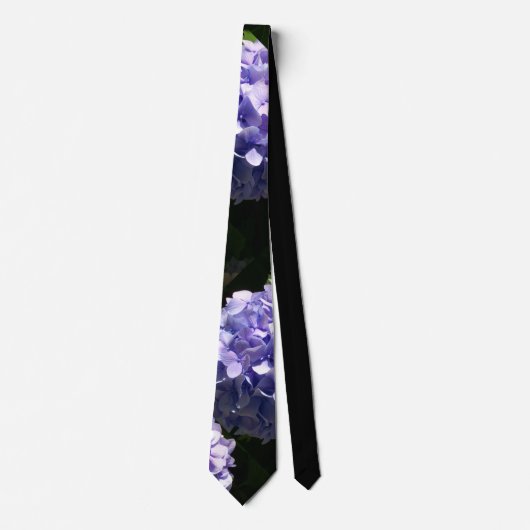 Paarse hydrangeas stropdas (Voorkant)