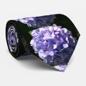 Paarse hydrangeas stropdas (Opgerold)