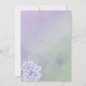 Paarse hydrangeas Summer Wedding Kaart (Achterkant)