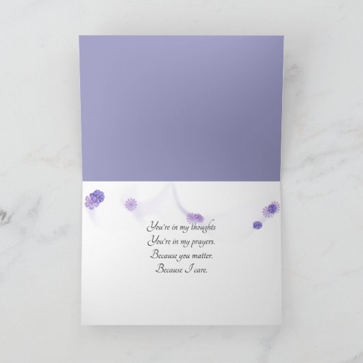 Paarse hydrangeas Thinking of You Kaart (Binnen)