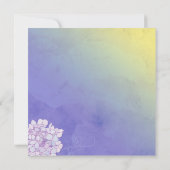 Paarse Hydrangeas Vrijgezellenfeest Tea Party Kaart (Achterkant)