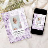 Paarse Hydrangeas Waterverf Dood Jubileum Kaart