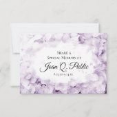 Paarse Hydrangeas Waterverf Geheugenbegrafenis Notitiekaartje (Voorkant)