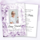 Paarse Hydrangeas Waterverf Levend Begrafenisfeest Kaart