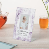 Paarse Hydrangeas Waterverf Uitvaartmonument Reclamebord Met Voetstuk (Insitu)