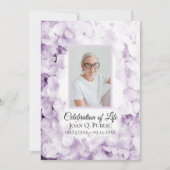 Paarse Hydrangeas Waterverf Viering van het Leven Kaart (Voorkant)
