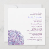 Paarse Hydrangeas Weddenschappen Kaart (Achterkant)