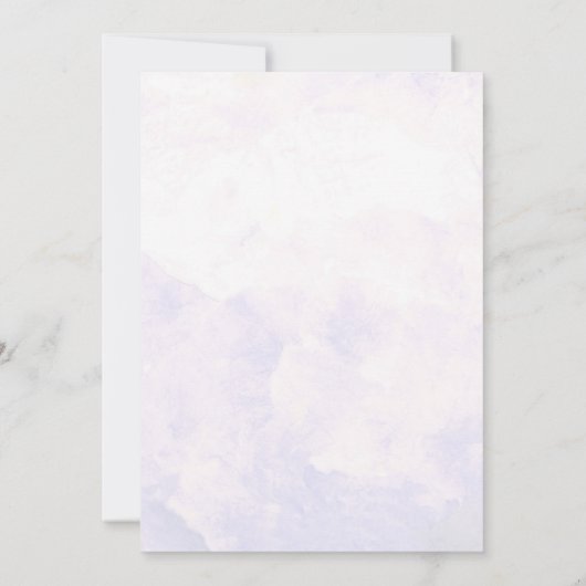 Paarse hydrangeas Wedding Foto Save the Date (Achterkant)