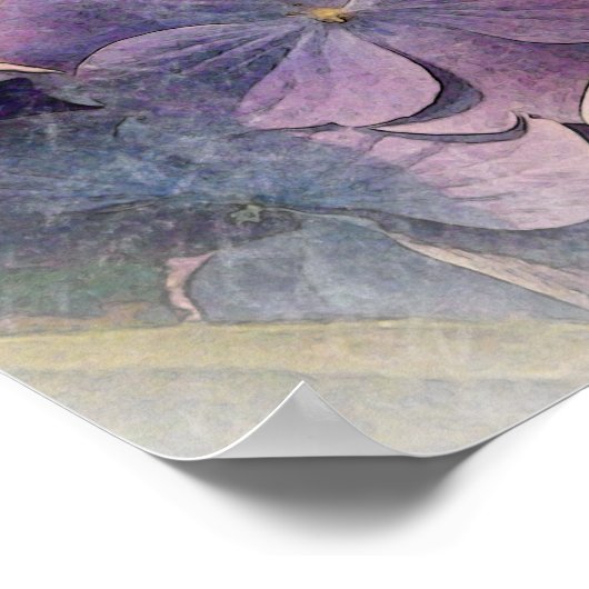  Paarse HydrangeasFoto Art Poster (Hoek)