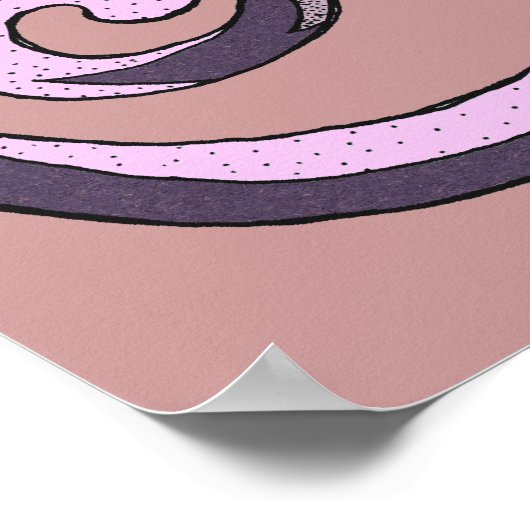 Paarse Hypnocat-afdrukken Poster (Hoek)