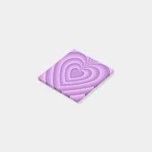 Paarse Hypnotische Hartpatroon Chic & Retro Post-it® Notes (Schuin)