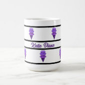 Paarse Ice Cream-vrienden schattige mok kawaii (Midden)