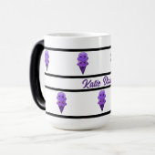 Paarse Ice Cream-vrienden schattige mok kawaii (Voorkant links)