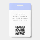 Paarse ID-Kaart | Moderne, stijlvolle, minimalisti Badge (Back)