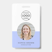 Paarse ID-Kaart | Moderne, stijlvolle, minimalisti Badge (Front)