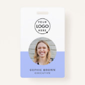 Paarse ID-Kaart | Moderne, stijlvolle, minimalisti Badge (Voorkant)