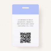 Paarse ID-Kaart | Moderne, stijlvolle, minimalisti Badge (Achterkant)