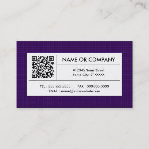 paarse id QR-code Visitekaartje