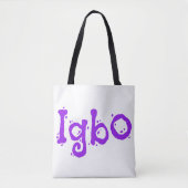 Paarse Igbo Tote Bag (Voorkant)