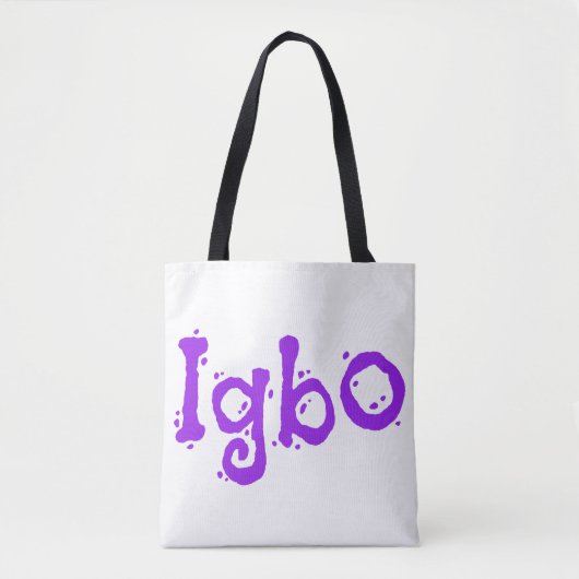 Paarse Igbo Tote Bag (Voorkant)