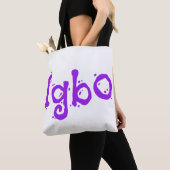 Paarse Igbo Tote Bag (Dichtbij)