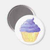 Paarse ijscupcake magneet (Voorkant / Achterkant)