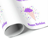 Paarse Ijsjes Cadeaupapier (Rol Hoek)