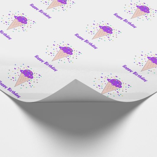 Paarse ijskevers cadeaupapier (Hoek)