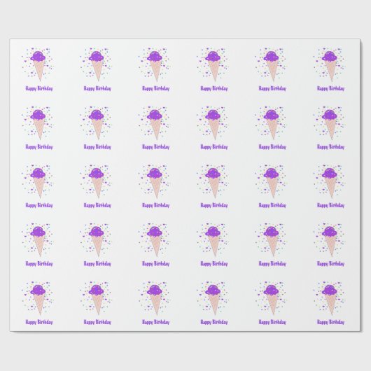 Paarse ijskevers cadeaupapier (Vlak)