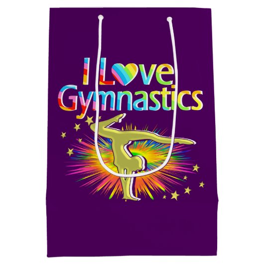 PAARSE IK HOU VAN GYMNASTIEK CADEAUZAK MEDIUM CADEAUZAKJE (Achterkant)