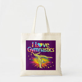 PAARSE IK HOU VAN GYMNASTIEK CANVAS TAS