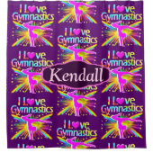 PAARSE IK HOU VAN GYMNASTIEK DOUCHEGORDIJN OP MAAT (Voorkant)