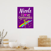 PAARSE IK HOU VAN GYMNASTIEK ONTWERP POSTER (Keuken)