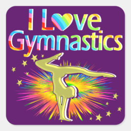 PAARSE IK HOU VAN GYMNASTIEK STICKERS