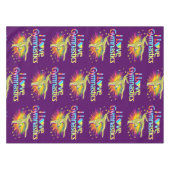 PAARSE IK HOU VAN GYMNASTIEK TAFELDOEK HOESJE TAFELKLEED (Voorkant (Horizontaal))