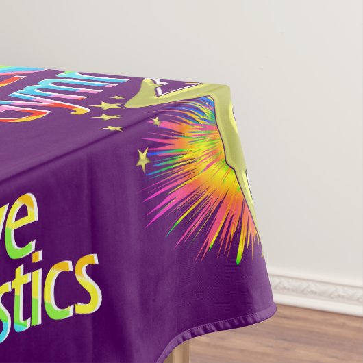 PAARSE IK HOU VAN GYMNASTIEK TAFELDOEK HOESJE TAFELKLEED (Voorbeeld)